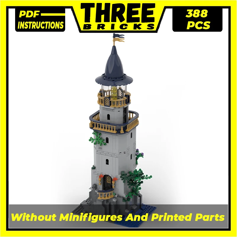 

Moc Building Blocks Modular Building Seaside Lighthouse Technical Bricks DIY Assembly Construction Toys For Child Holiday Gifts