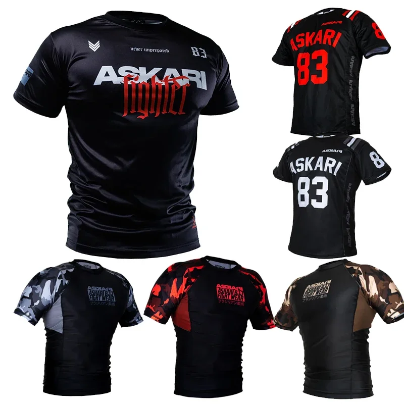 T-shirt de combat ASKARI, un vêtement respirant, durable et à séchage rapide, adapté aux hommes et aux femmes pour le fitness et la boxe 1 T-shirt de combat ASKARI, un vêtement respirant, durable et à séchage rapide, adapté aux hommes et aux femmes pour le fitness et la boxe 1