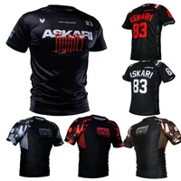 T-shirt de combat ASKARI, un vêtement respirant, durable et à séchage rapide, adapté aux hommes et aux femmes pour le fitness et la boxe 1