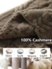 100%Cashmere Hat for Women Winter Soft Warm Leaf Pattern Knitted Slouchy Beanies Bonnet Y2K HipHop Ski Skullies Cap Men  Bonnet 6