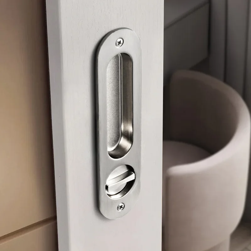 Sliding Door Lock Hook Lock Wooden Door Move Handle Swing Invisible Bathroom Bathroom Kitchen Balcony