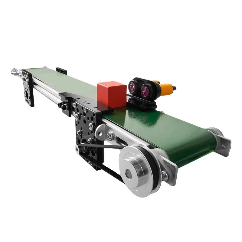 24V Mini Vending Machine Conveyor Belt System - 33 Lbs Load, Seamless Fiber Belt, 38.7" Circumference