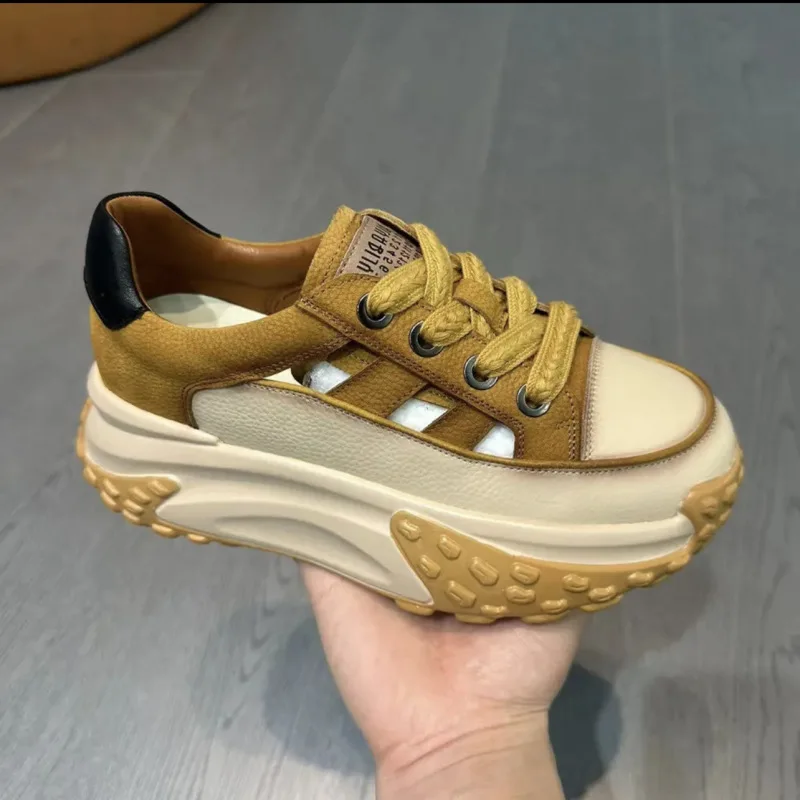 

Summer Women Breathable Golf Shoes Red Yellow Female Golfer Sneakers Training Thick Bottom Lady Golf Practice Shoes