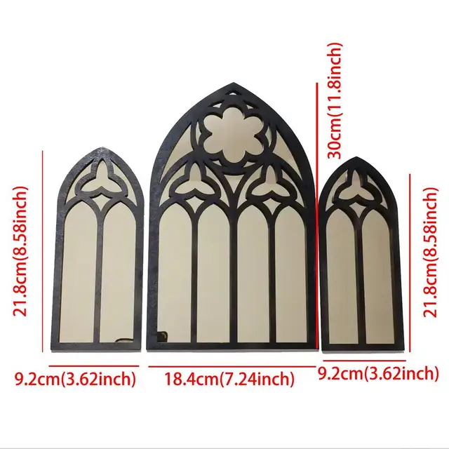 ステンドグラス　ゴシックミラー　鏡 ステンドグラスゴシックミラー鏡