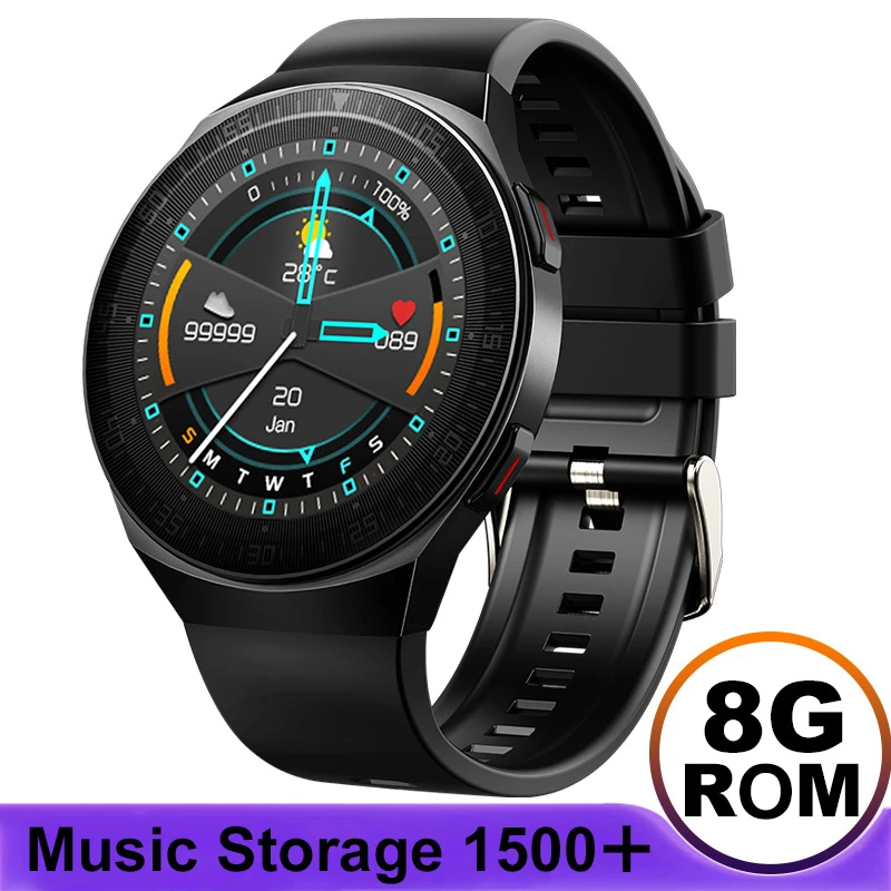 2022 New Bluetooth Call Smart Watch Men 8G ROM Full Touch Music Sport Fitness Watches IP67 Waterproof Heart Rate Smartwatch +Box