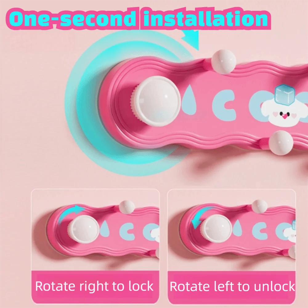 Description Picture 5 of itemWall Mounted Clothes Hanger Storage Hook Adjustable Detachable Suction Cup Drying Rack Space Saving Decorative