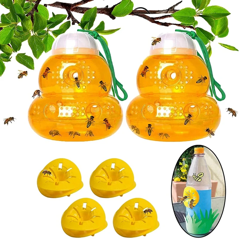 

Wasp Trap,Anti-Escape,Reusable,Waterproof,No Leaking Water,Anti-Corrosion Wasp Traps Outdoor Hanging- Suitable For Wasp