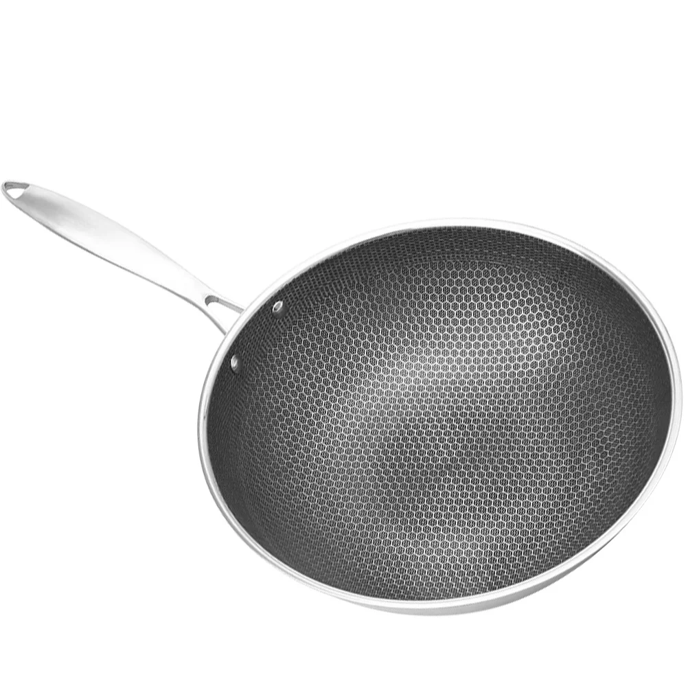 

Pan Wok Skillet Honeycomb Cooking Nonstick Frying Flat Chinese Bottom Stir Induction Fry Stove Gas Deep Saute Egg Fried Scratch