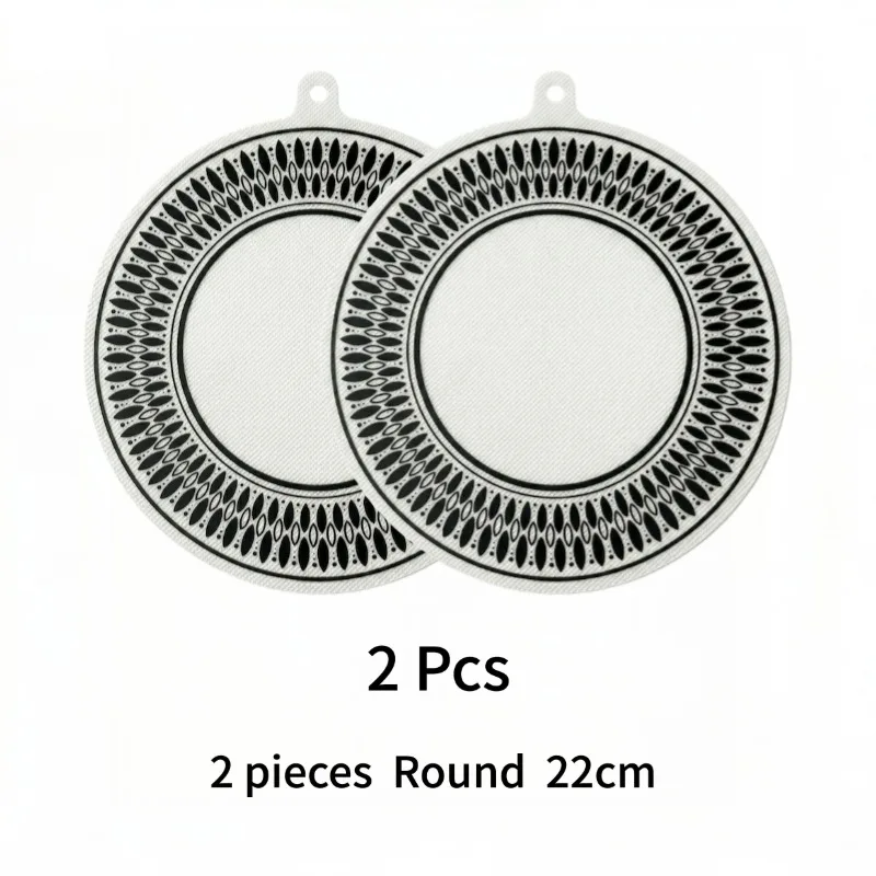 Silicone Induction Hob Protector Mat - Heat-Resistant, Round, 22cm (Choose 1, 2, or 4 Pack)