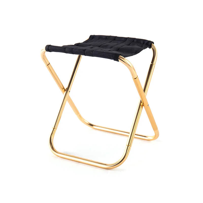Outdoor Aluminum Alloy Stool Portable Multifunctional Folding Small Stool Bench Ultra Light Fishing With Hand Bag
