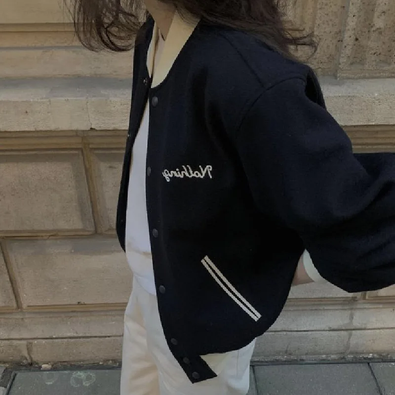 Wool blend baseball jacket Clearance