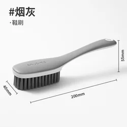 Dual - Purpose Stain and Shoe Scrubbing Brush with Ergonomic Grip for Fabric and Bathroom Cleaning (Grey - A)