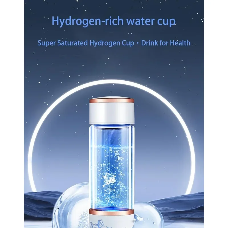 Portable Hydrogen Water Ionizer Machine,5000PPB Electrolysis technology 300ml,Hydrogen Water Bottle, Hydrogen Generator