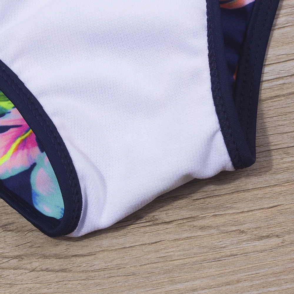 Leaf Print Summer Child Kids Swimwear Swimsuit For Vacation Teen Kids Girls Bandage Bikini Set Beach Outdoor Girls Bathing Suit