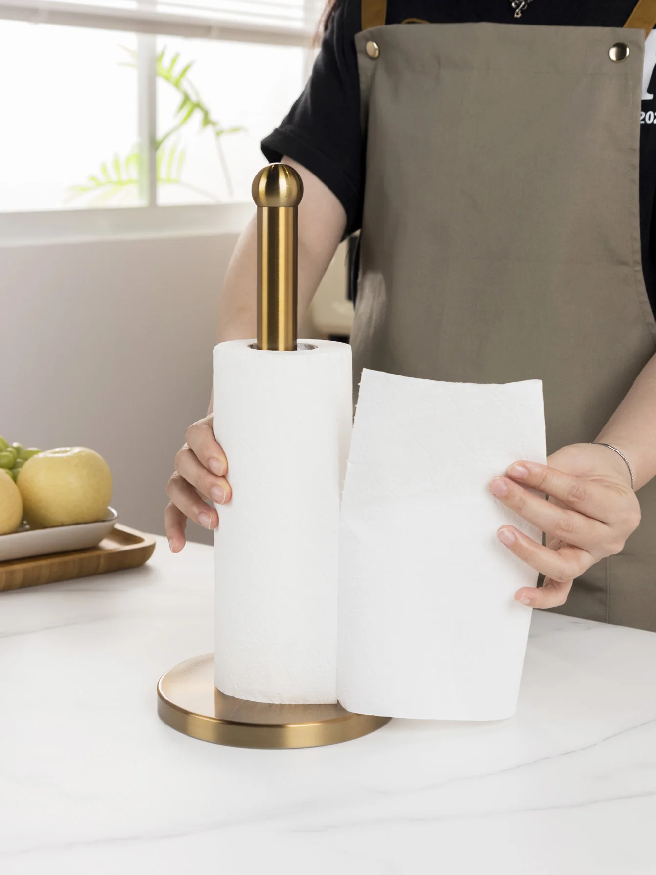 Kitchen fashion simple tissue holder cup holder combination stainless steel kitchen roll paper holder creative Tissue holder 5