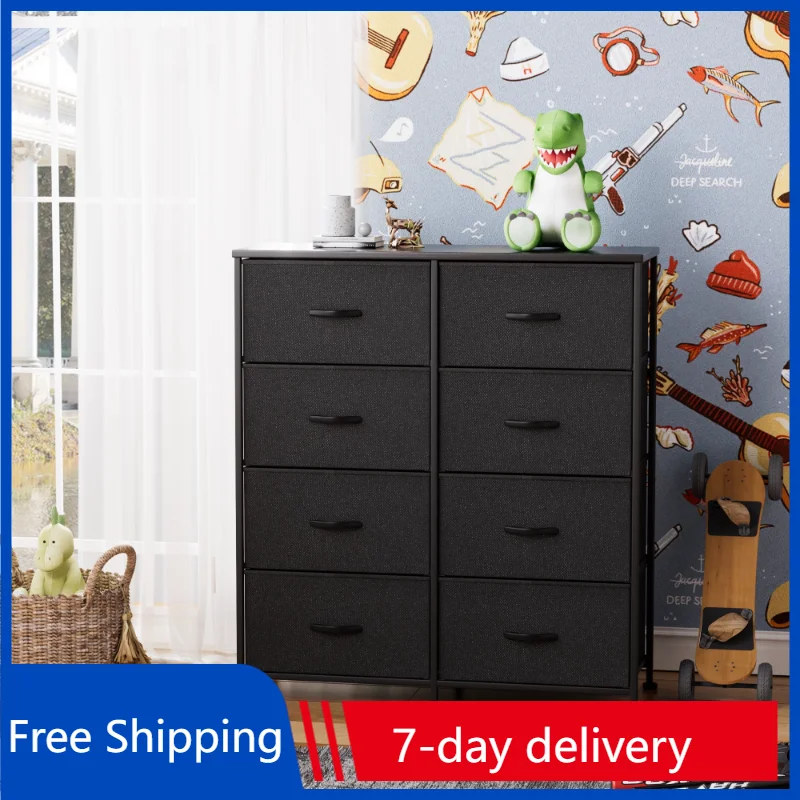 

Lacoo Dresser for Bedroom with 8 Drawers,Wide Chest of Drawers,Suitable for Living Room,Corridor,Nursery,Black