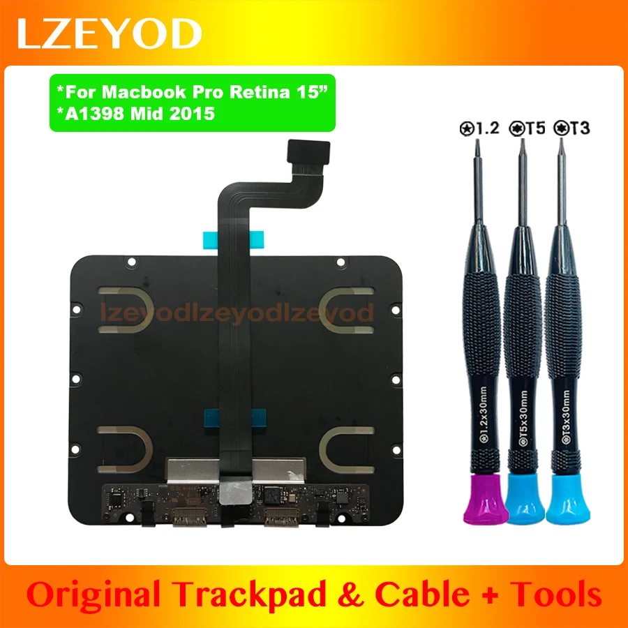 Original A1398 Touchpad With Cable With Tools For Apple Macbook Pro Retina 15" A1398 Trackpad Cable MJLQ2 MJLT2 2015 Year