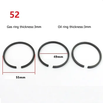 3pcs Air Compressor แหวนลูกสูบชุดสําหรับ 42/47/48/51/52/65 มม.เส้นผ่านศูนย์กลางกระบอก Air คอมเพรสเซอร์ Air ปั๊มชิ้นส่วนนิวเมติก 9