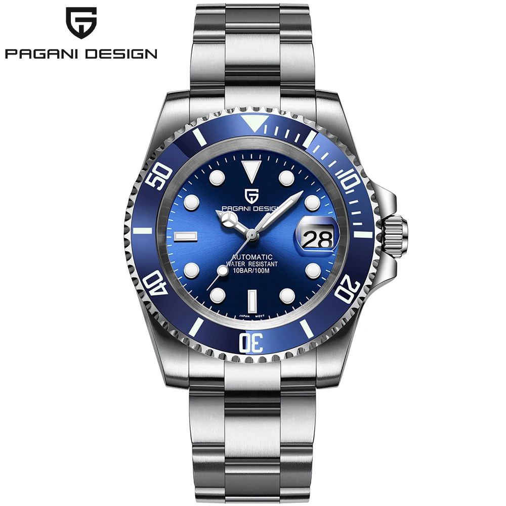 

2023 PAGANI DESIGN 40MM Men Automatic Mechanical Watches TOP Brand NH35 Auto Date Luxury Sport Dive BGW-9 Sapphire Watch For Men