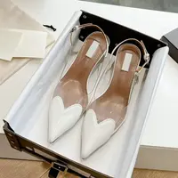 2025 Spring And Summer Pointy Head Baotou Pumps Female New Sexy Patent Leather Transparent Stiletto Sandals High Heels - Image 5