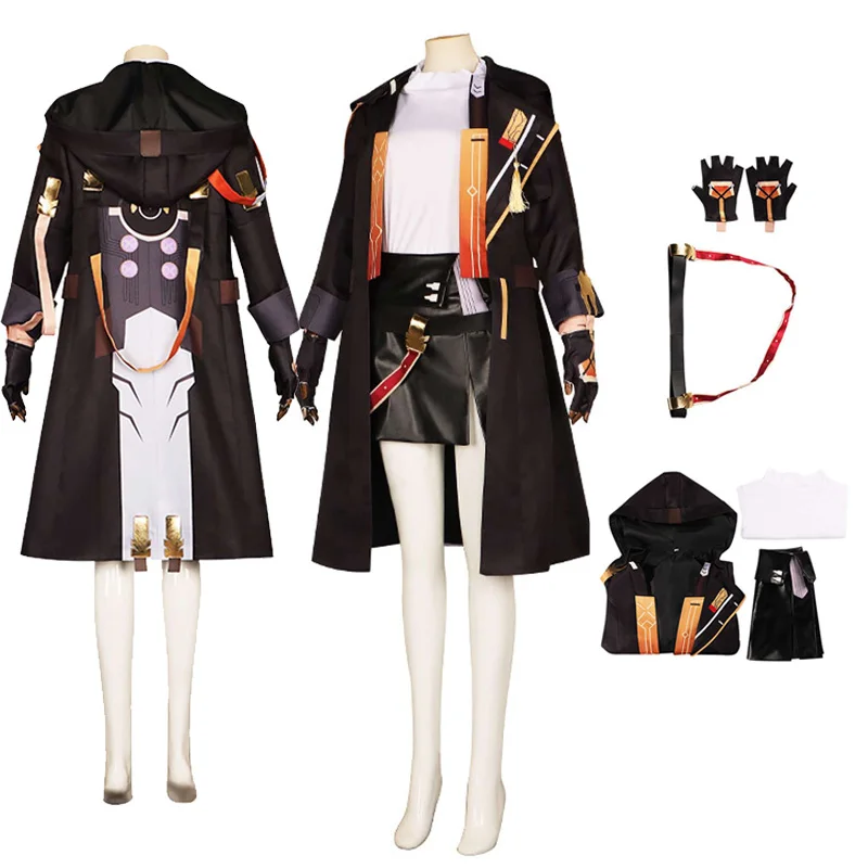 

Game Honkai Trailblazer Cosplay Anime Costume Outfits Women Skirt Dress Long Coat Jacket Gilr Halloween Carnival Party Suit