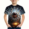 Kids Boy Clothes Spider Man 3D Pattern Summer Crew Neck Short Sleeves Outdoor Streetwear Fashions Sporting Style T Shirt For Boy 1