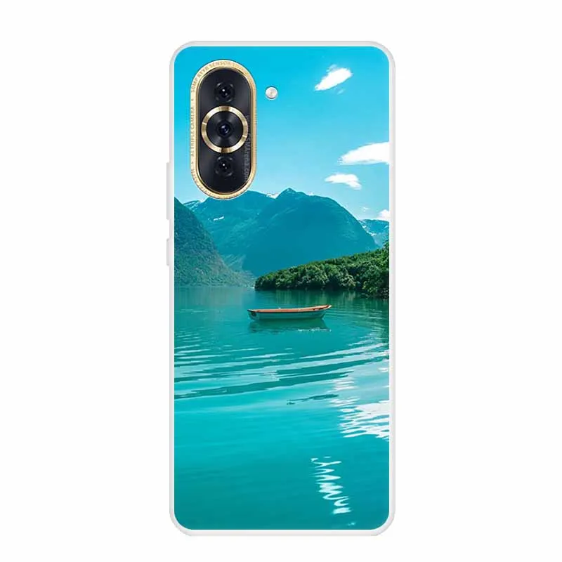 Huawei Nova 10 Pro Clear Marble Soft TPU Silicone Back Cover – Elegant Protective Case