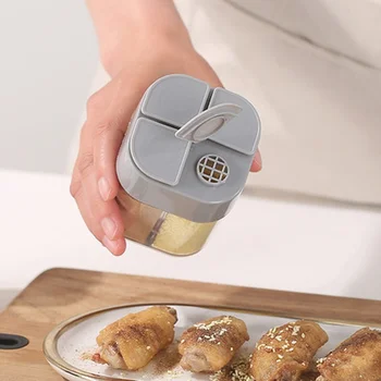 4 In 1 Spice Salt Pepper shaker barattolo di condimento trasparente Can Pepper Bottle Barbecue condimenti gadget da cucina con coperchio 1