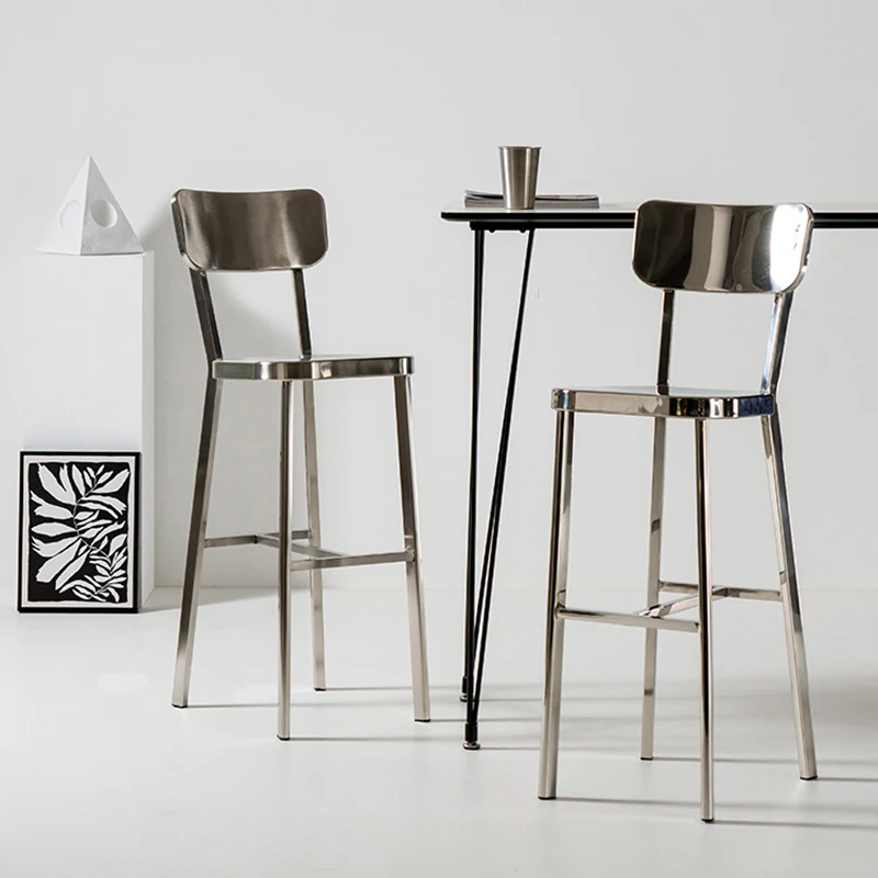 Nordic Modern Bar Chair Design Counter Metal Barstool Bar Stool High Kitchen Taburete Alto Restaurant Furniture Free Shipping