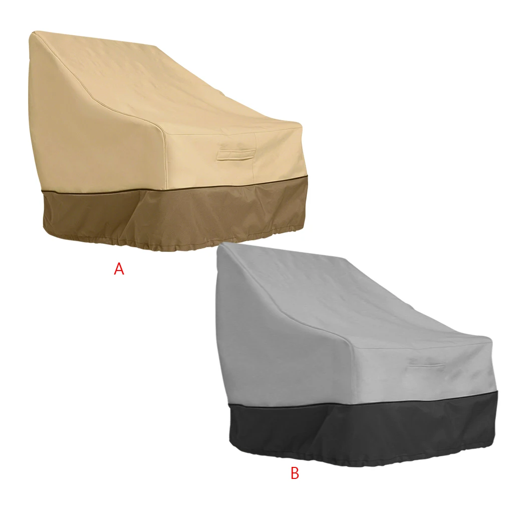 Waterproof Chair Cover High Back Furniture Dustproof Covers Adjustable Organizer Outdoor Patio Accessories Grey + black