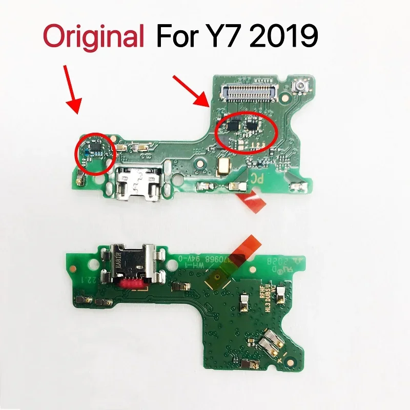 

Original Charging Board For Huawei Y7 2019 USB Charging Port on Y7 2019 PCB Dork Connector Flex Cable Replacement Spare Parts