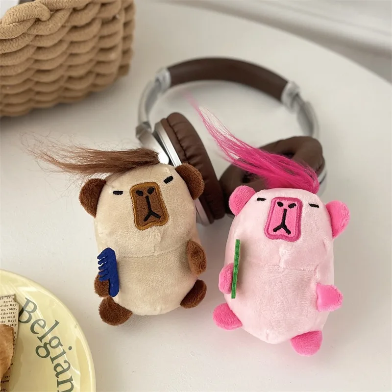 Cute Capybara Plush Keychain Doll Pendant