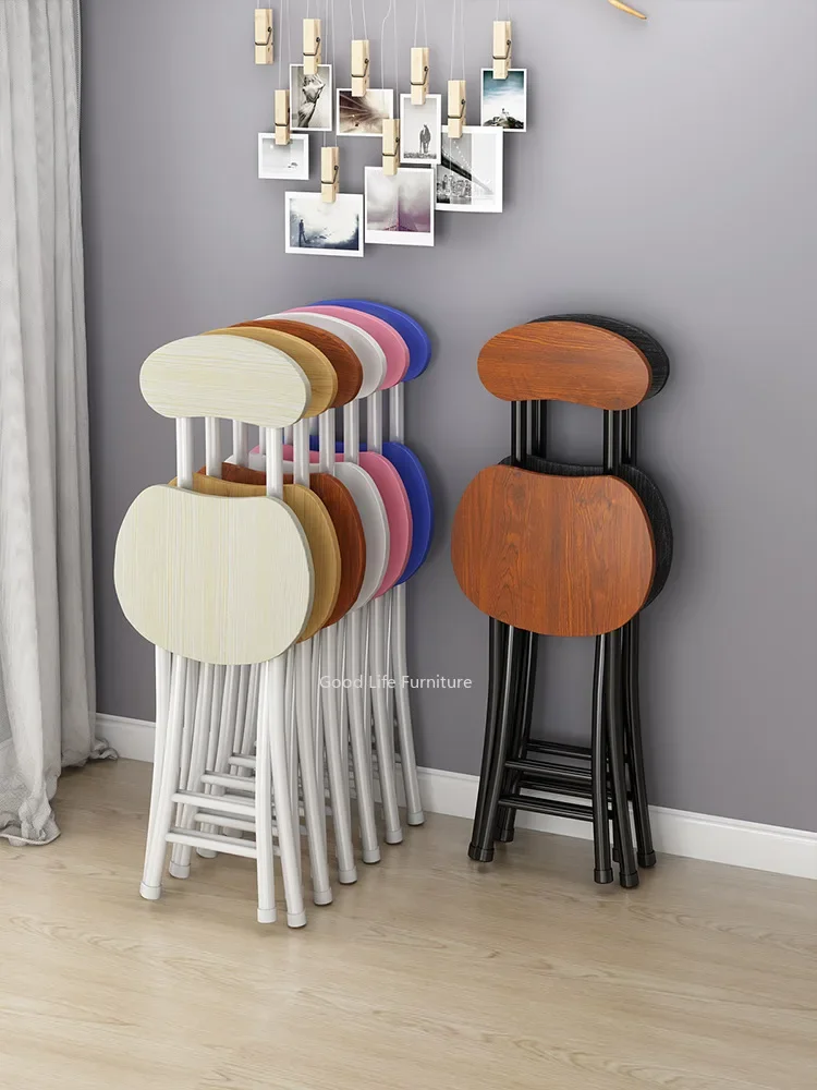 Folding Chair Portable Dining Chair Lounge Adult Home Stool High Stool Outdoor Folding