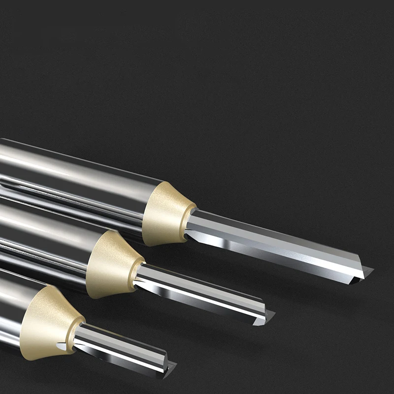 

1 шт. 1/2 1/4 хвостовик прямой фрезерный станок 2 канавки Деревообрабатывающие инструменты фреза TCT сплав