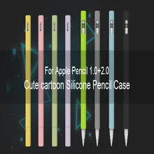 

For Ipad Apples Pencil 2 Gen Soft Silicone Case For Apple Pencil Case Pencil Leather Touch Screen Pen Case For Ipad Accessories