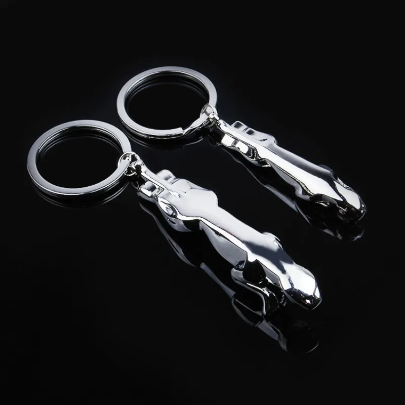 Alloy Car Luxury Leopard Head Key Chain Key Rings Holder