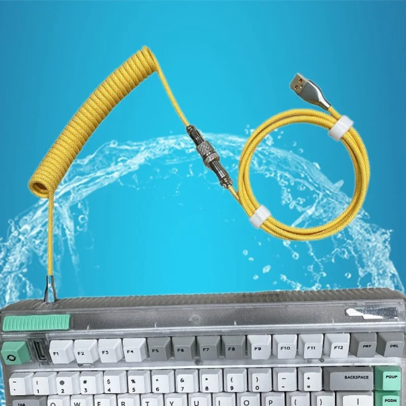 CoiledcabletypeCMechanicalkeyboardwireUSBkeyboardcable