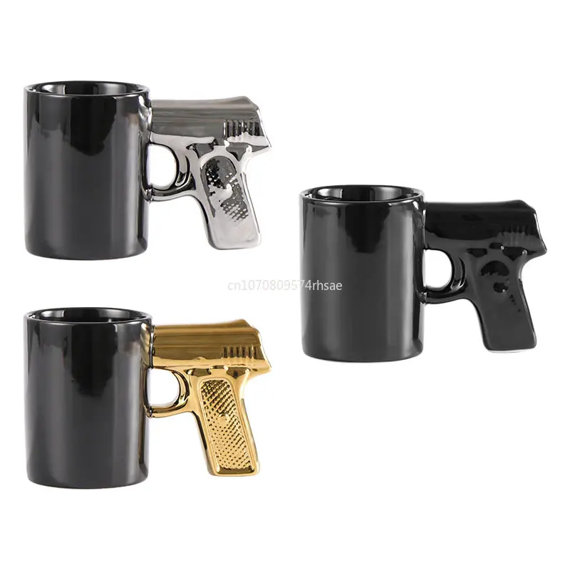 

Creative Porcelain Cup Variety of Colors Pistol Mug Personalized Water Cup Coffee Cup 3D Shaped Cup
