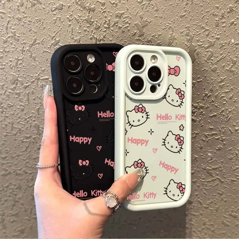 

Kawaii Sanrio Hello Kittys Phone Case Cute Cartoon IPhone 7 8 15 14 Plus 12 13 11Promax Anti Drop Soft iPhone Cases Girl Gifts