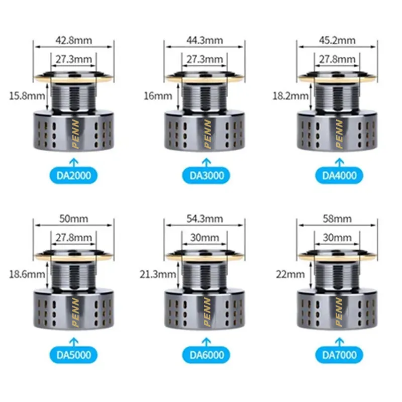 PENN 스피닝 낚시 릴, 2000 7000 초경량 최대 드래그 20kg, 5.2:1 서핑 캐스팅 스피닝 릴, 바닷물 지깅 릴