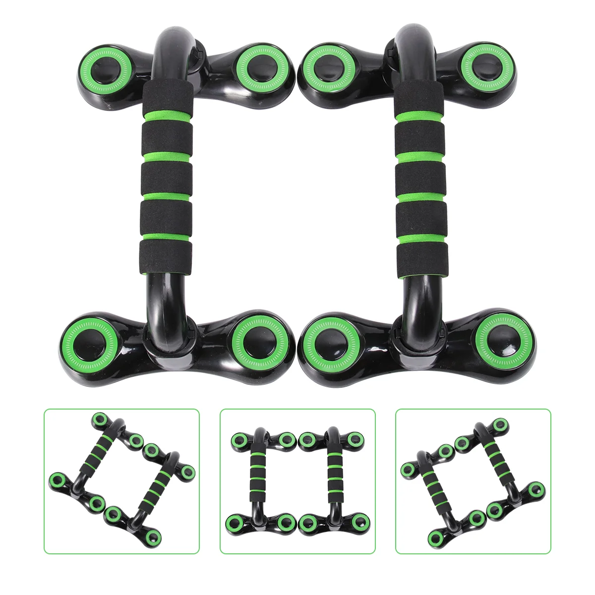 Push up Stand (green Black) Non Home Gym Fitness Equipment Bars for Chest Abdomen Arms/Back Muscle Training Portable