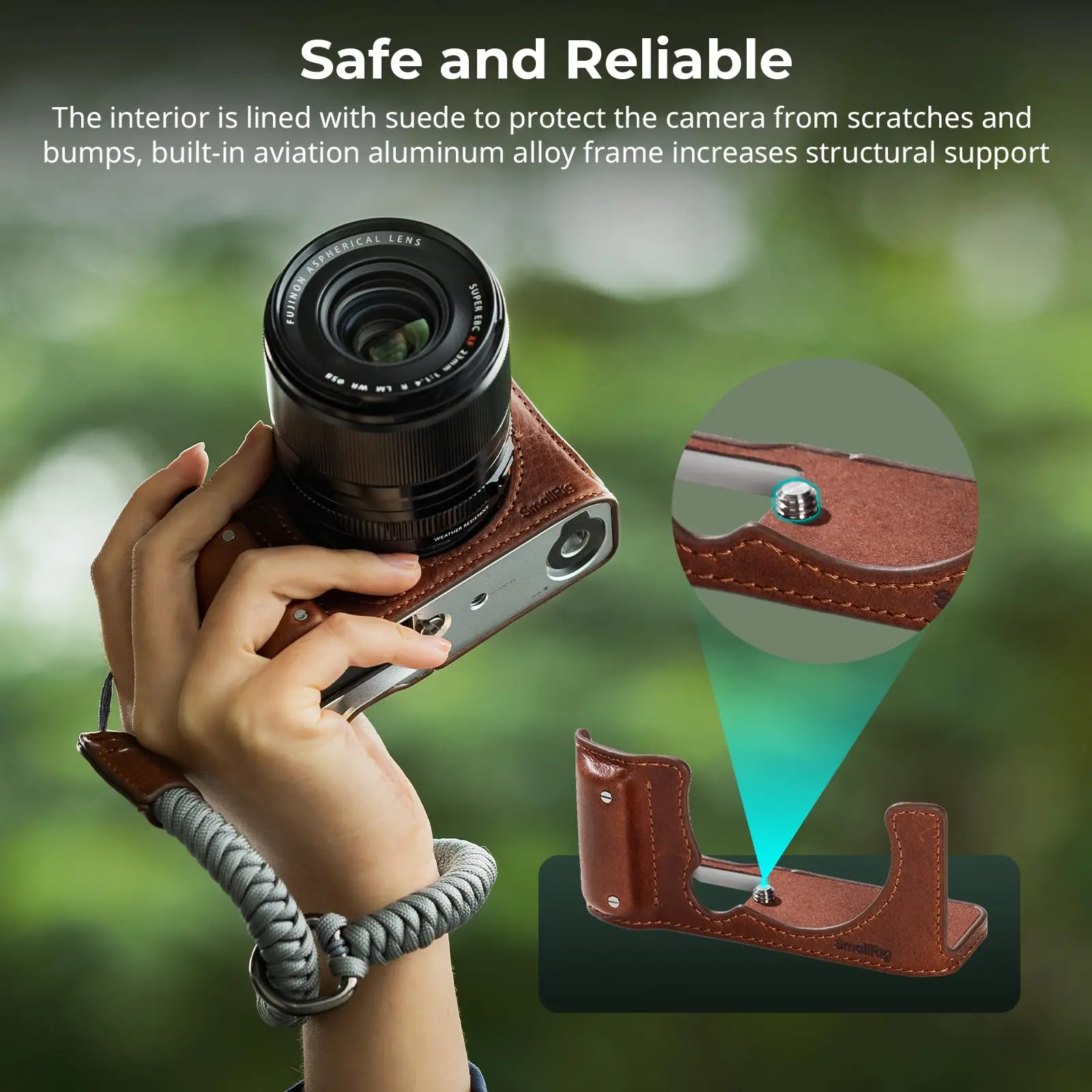 SmallRig X-M5 Camera Handgrip, Camera Leather Half Case Kit for