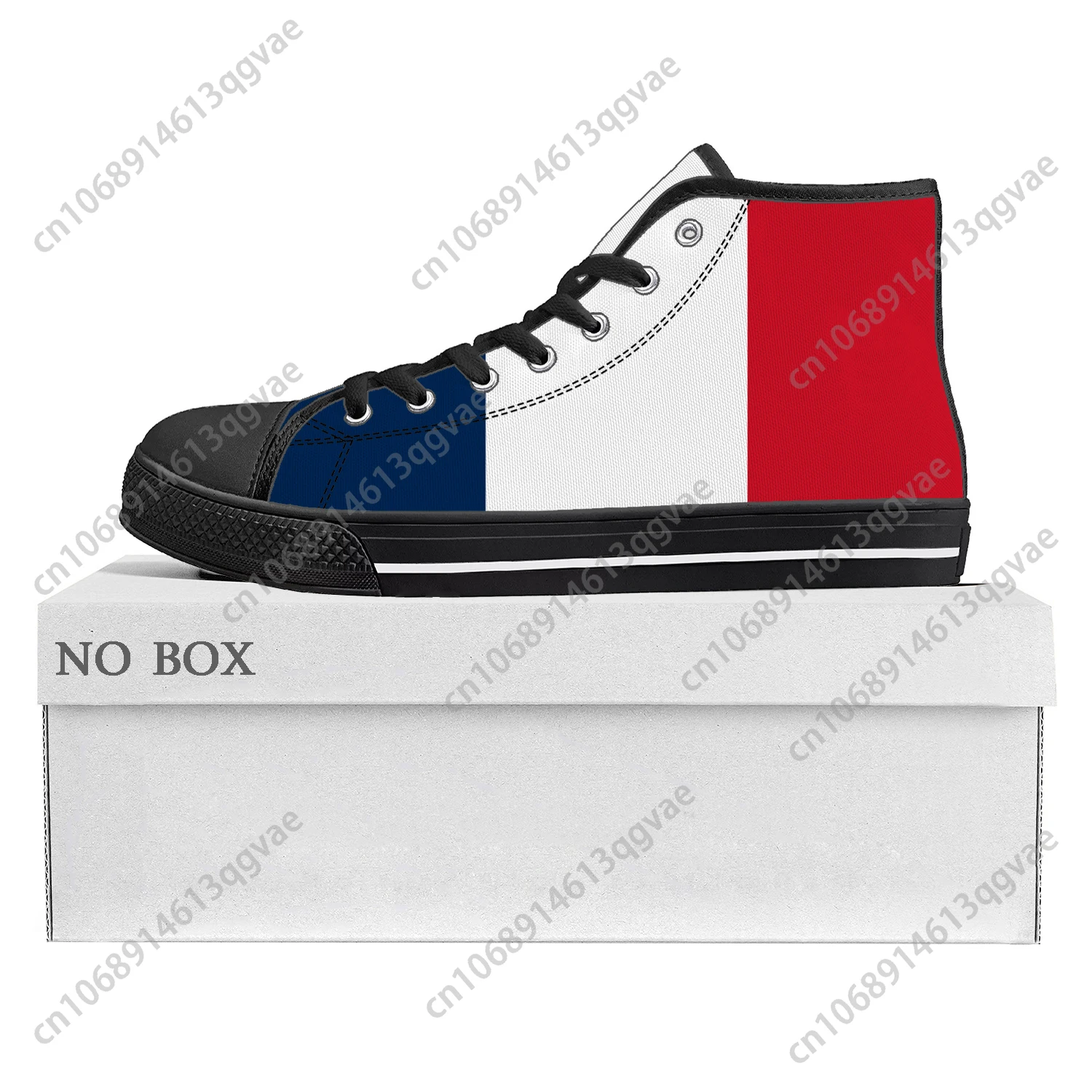 French Flag High Top High Quality Sneakers Mens Womens Teenager Canvas Sneaker France Casual Couple Shoes Custom Shoe