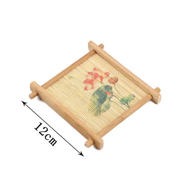 Bamboo Tea Coaster – Heat-Resistant 5