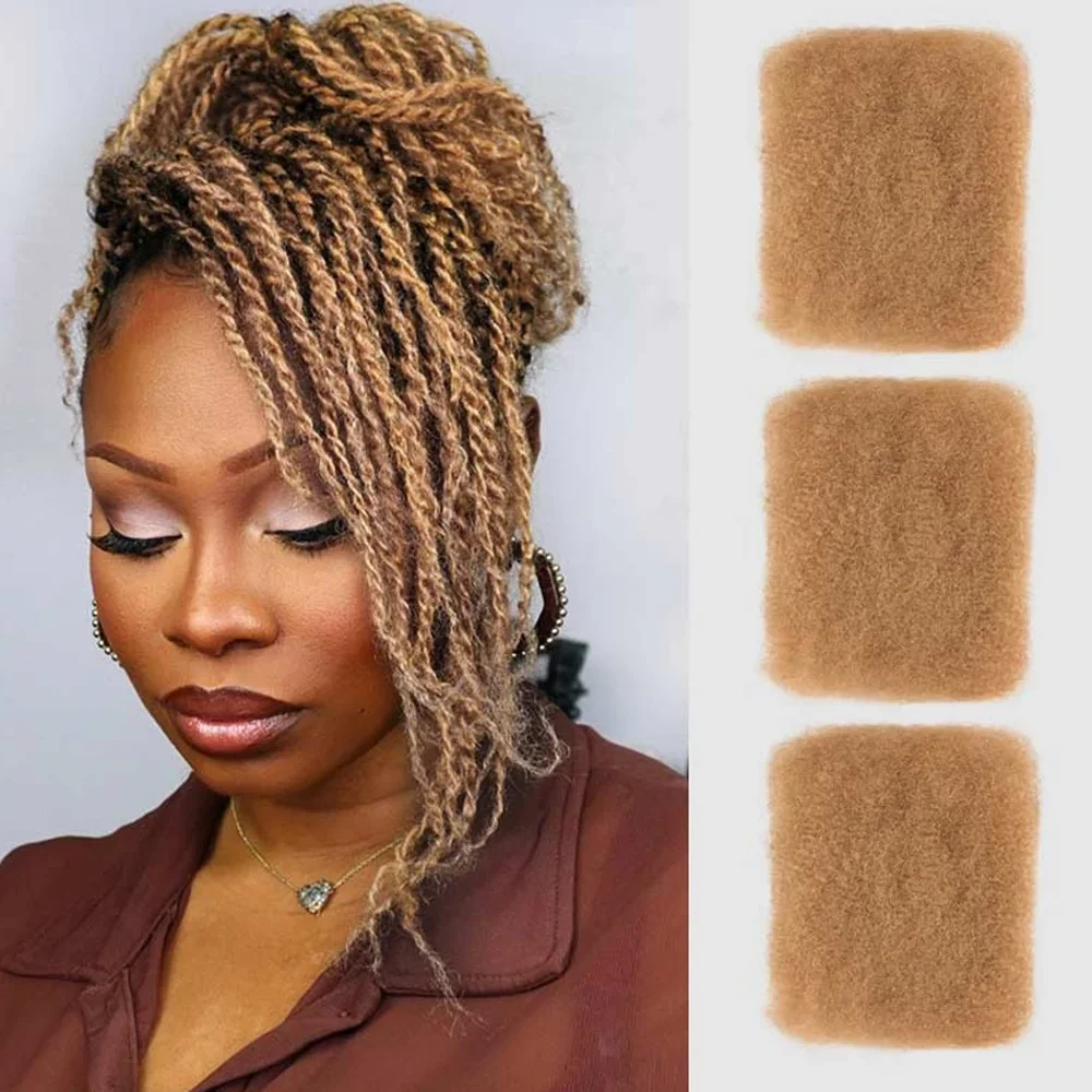 Remy Bulk Hair No Attachment Peruvian Afro Kinky Curly Wave Human Hair Bulk For 1Pc Braiding Natural Color Braids