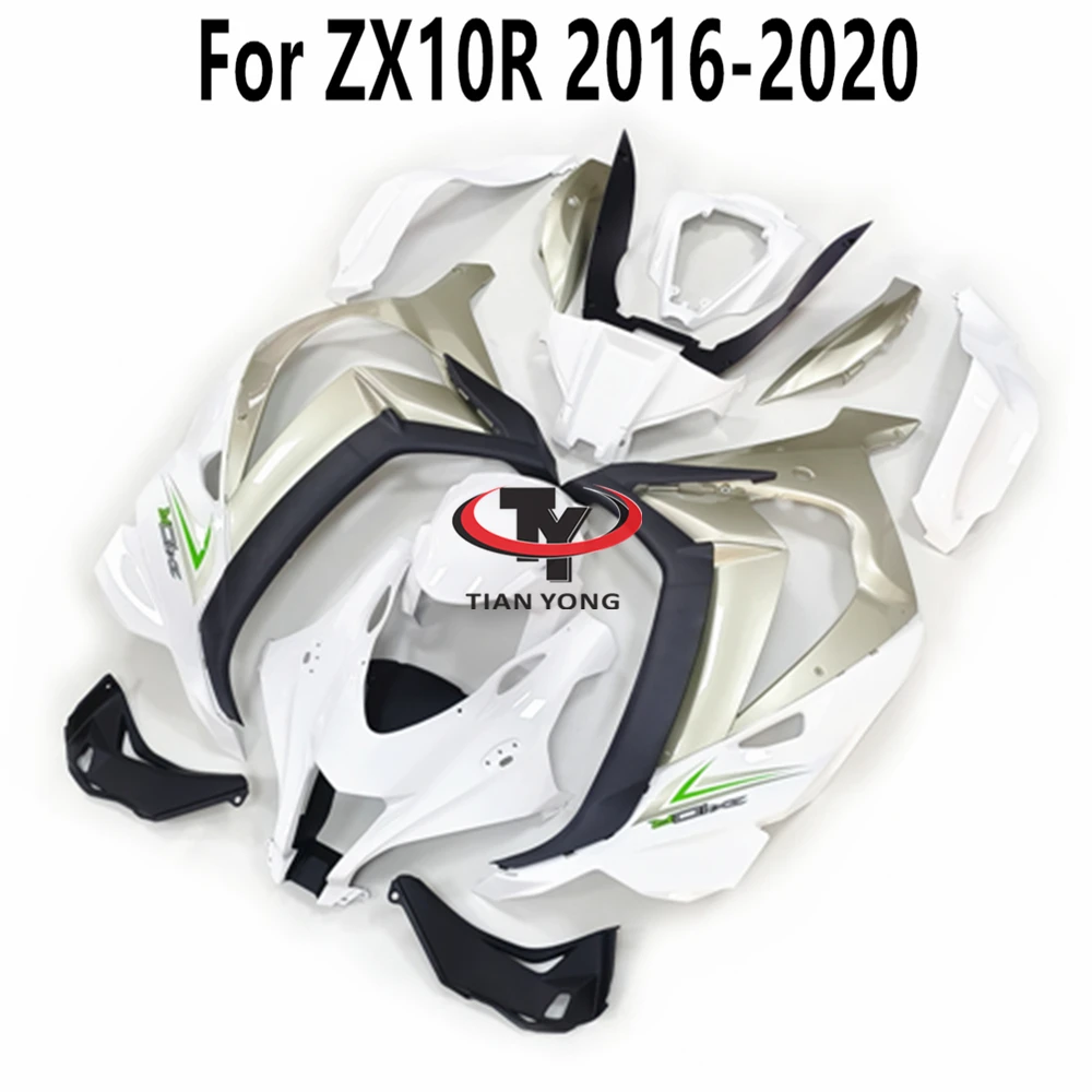 

Белый бриллиантовый розовый Золотой корпус для Kawasaki ZX-10R ZX10R 2016-2017-2018-2019-2020 ZX 10R полный комплект обтекателей