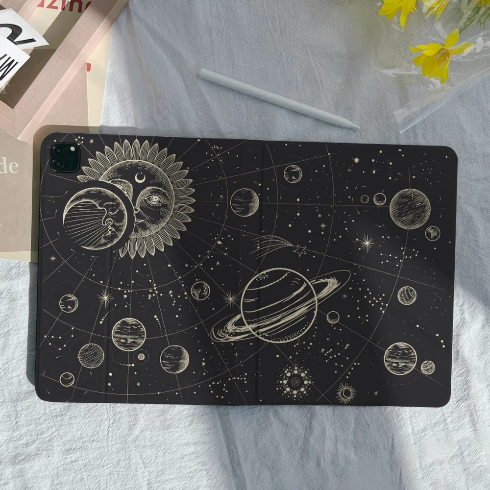 Estojo Estrela Planeta Espacial com Porta Lápis Capa Funda para Novo Ipad Air 5th 4th 10.9 Pro 11 10.2 9th Air3 Pro 10.5 10th 2023 - Imagem 4