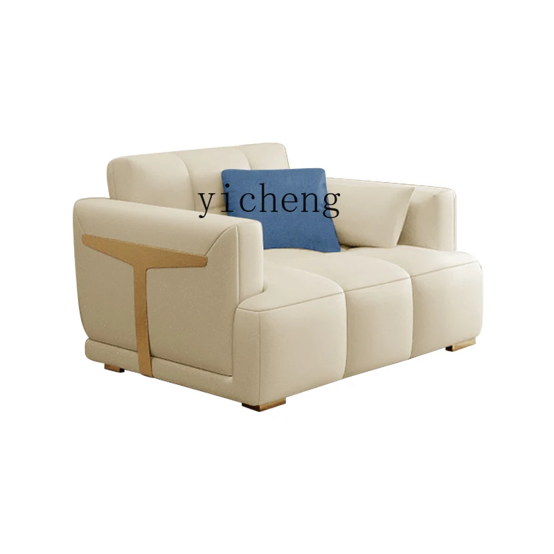 

ZK Modern Light Luxury Leather Single Sofa Small Apartment Bedroom Living Room