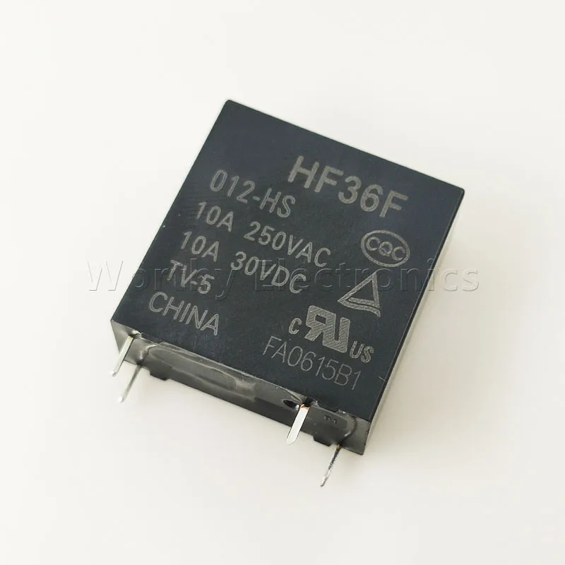 Relé Dip4 10 Peças Lote Hf36f012-hs 12vdc 10a 4-pin