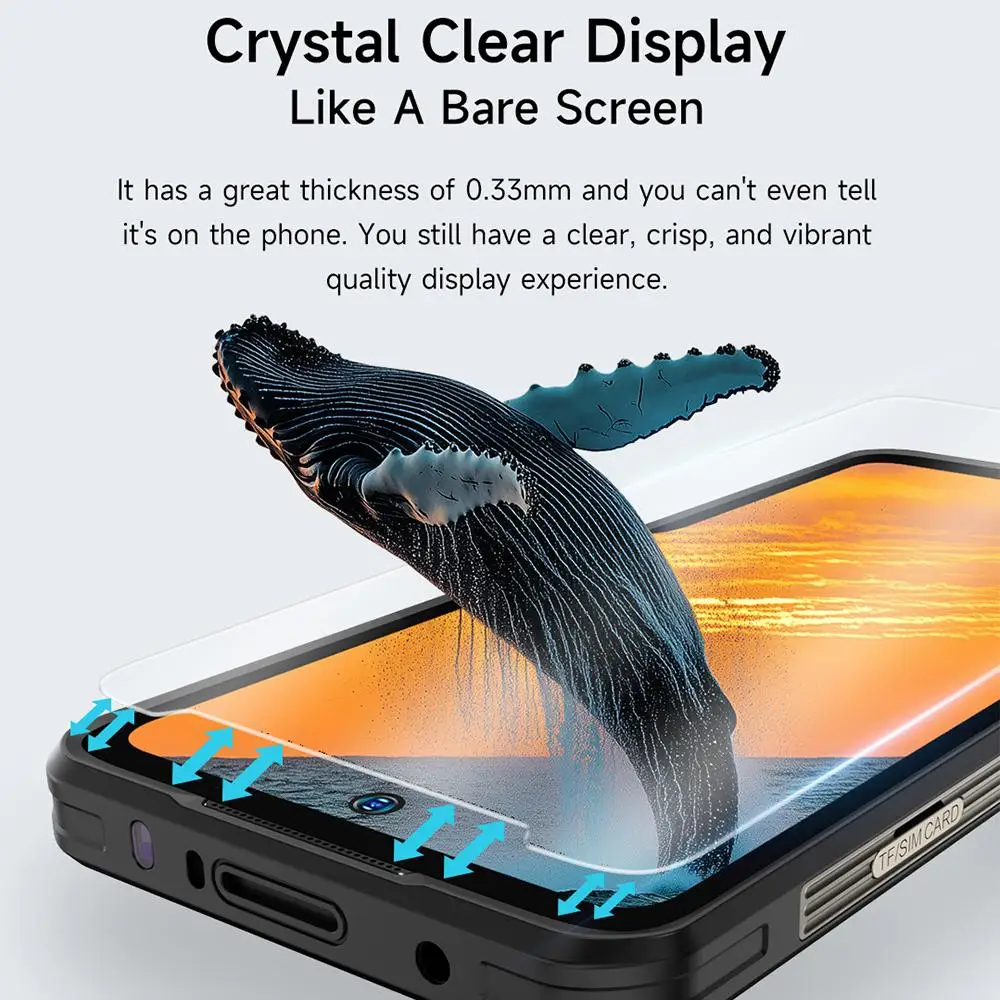 2pcs Pack Ulefone 9H HD Anti Fingerprint Tempered Glass Screen Protector For Ulefone Armor 27T Pro For Ulefone Armor other ModeL